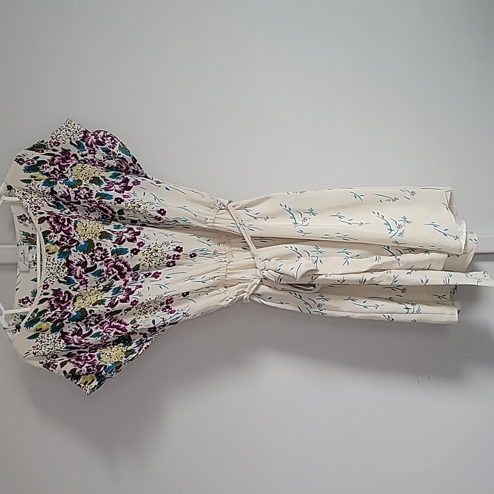 81 poppies floral dress with white slip